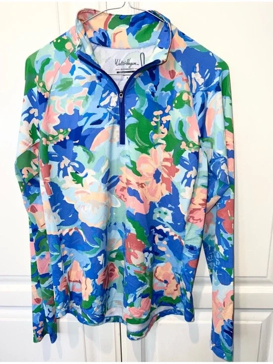 Walter Hagen Floral Golf 1/4 Zip UV Top S - Picture 10 of 10